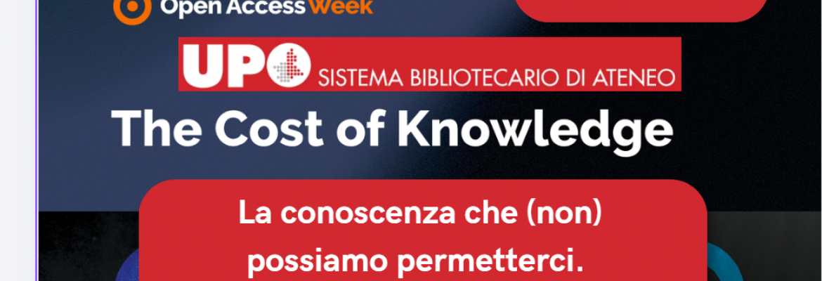 Webinar OA week La conoscenza che (non) possiamo permetterci: uno sguardo aperto sull’open education”